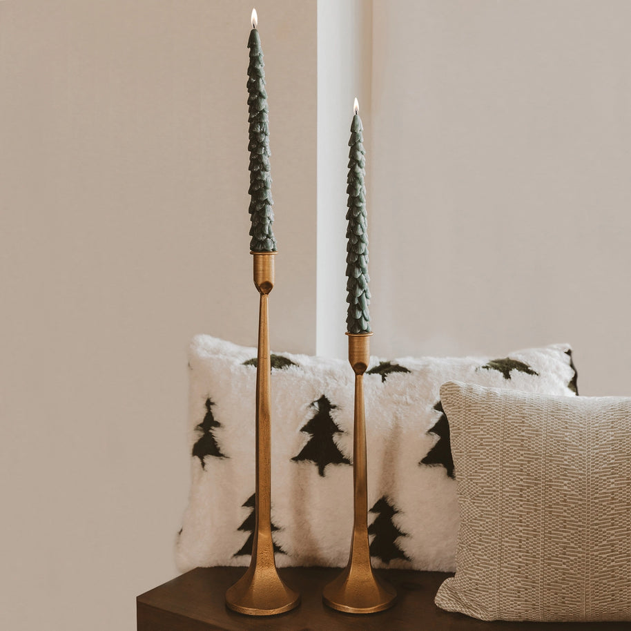 Tree Taper Candles, Set of 2 - Christmas Decor