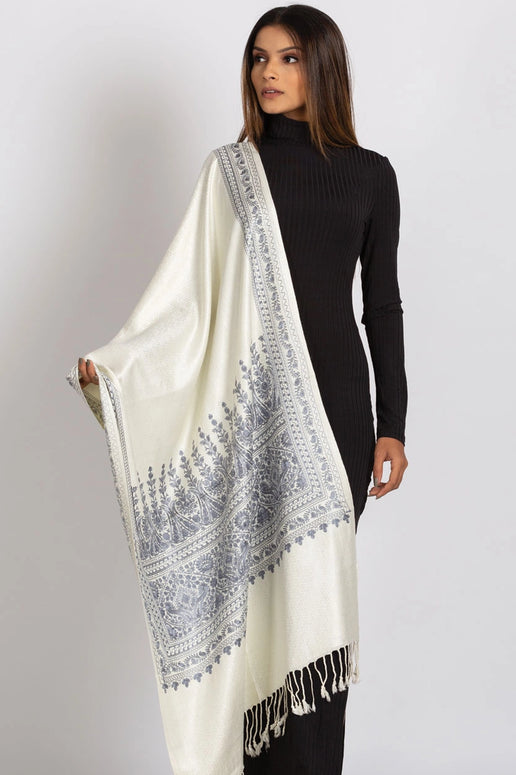 Vimala Ivory Shawl