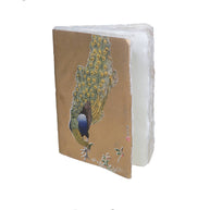 Epigr'am Royal Bird Peacock and Gold Parchment Paper Notebook