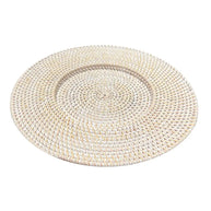 Rattan Charger - Whitewashed