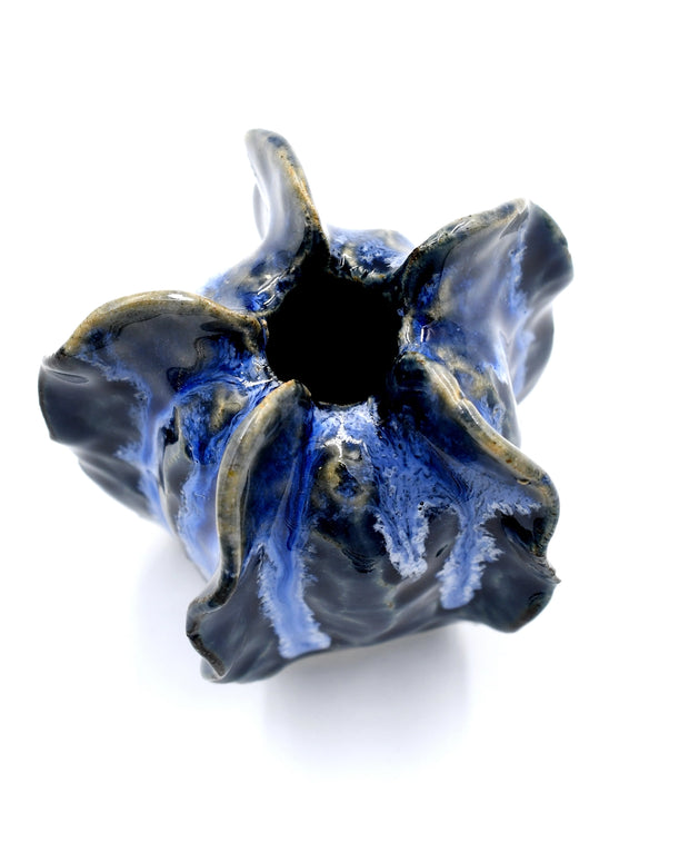 Luffa Mini Vase - Blue Effect