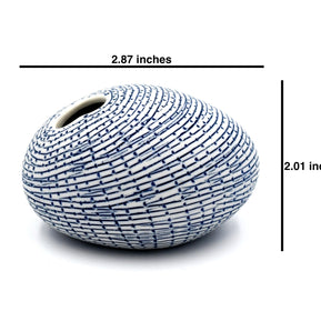 AFT Crosshatch Pebble Mini S-Handcrafted Porcelain Bud Vase