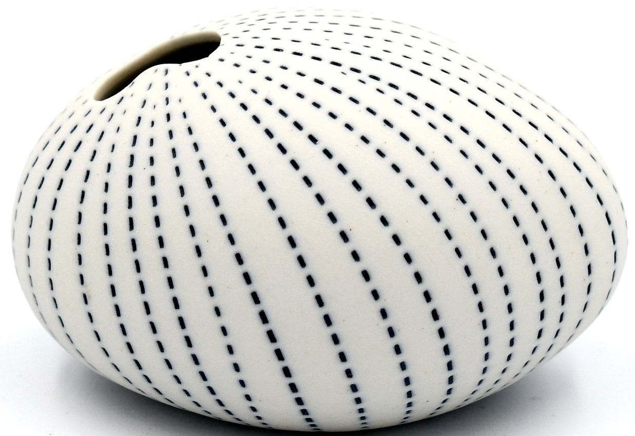 AFT Blue Dotted Pebble Mini S-Handcrafted Porcelain Bud Vase