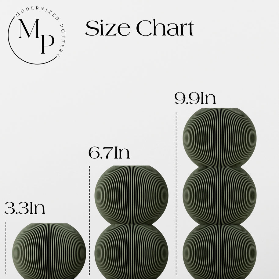 Modernized Pottery - Triple Bubble Vase