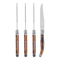 Laguiole Connoisseur 4-Piece Tortoise Steak Knife Set