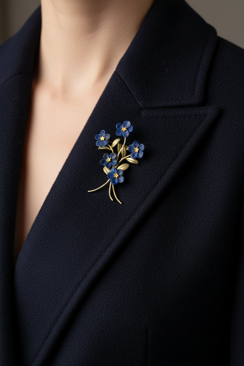 Michael Michaud Blue Violet Brooch