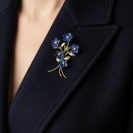 Michael Michaud Blue Violet Brooch