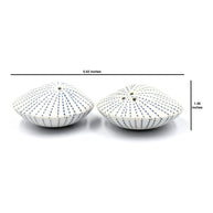 Art Floral Trading Blue Dotted Sea Shell Porcelain Salt and Pepper Shaker Set