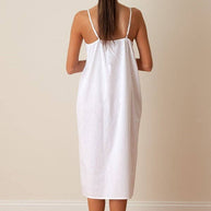 Amy White Cotton Nightgown