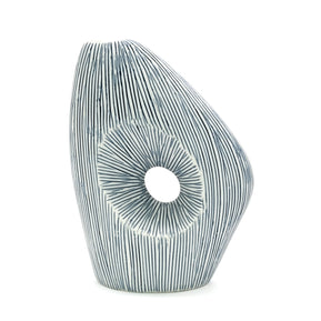 AFT Blue Striped Spezia Mini M-Handcrafted Porcelain Bud Vase