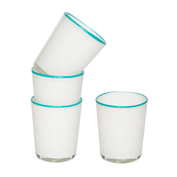 Caravan Home - White Summer Glass Tumblers (15 oz)