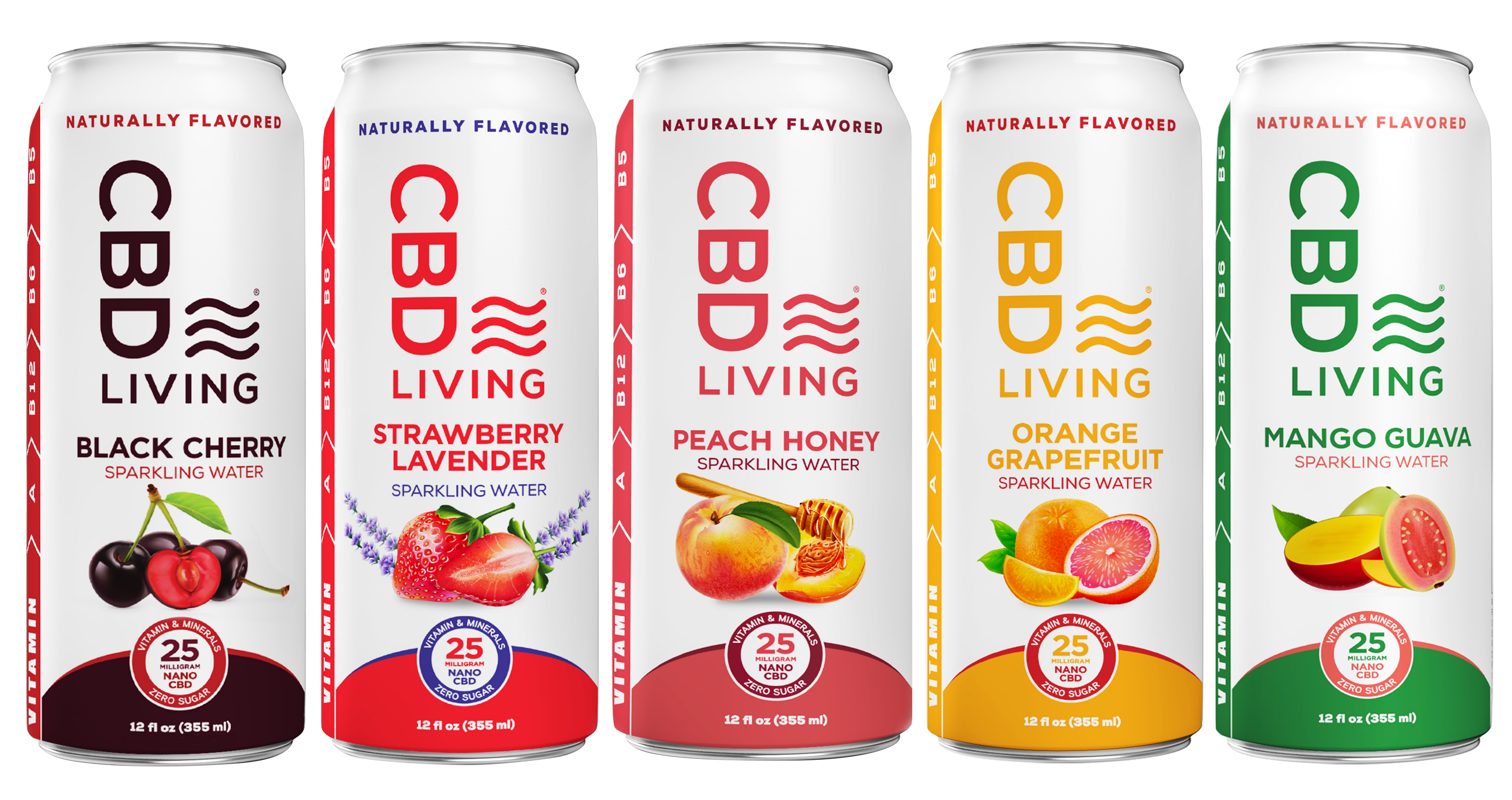 CBD Living Sparkling Water - 12 Pack