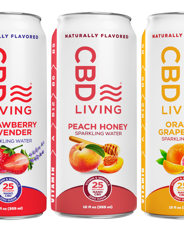 CBD Living Sparkling Water - 12 Pack