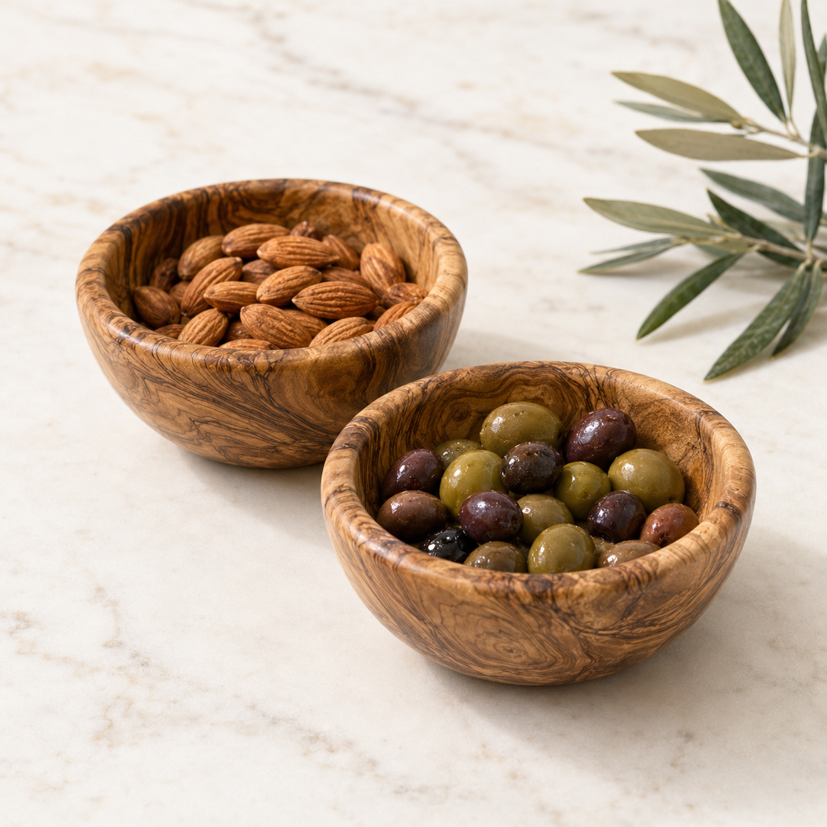 Natural OliveWood Small Olive Wood Snack Bowl