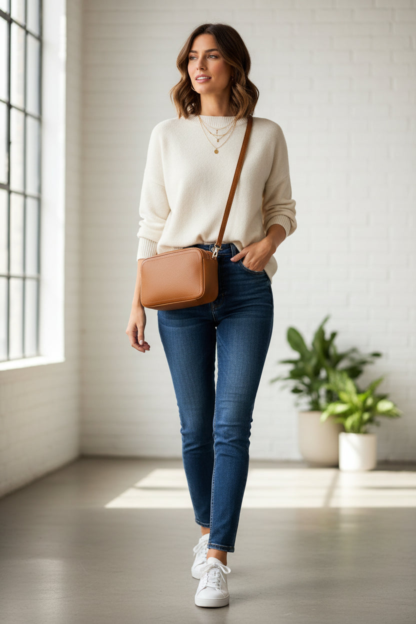 Bryan Zip Crossbody Minimal Everyday Bag