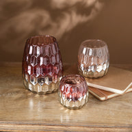 Candle Holder | Ruby Luster Glass Votive Candle Stand