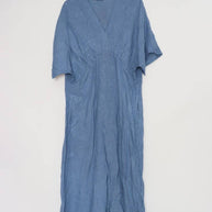 LÉA & LUC Flowing V-Neck Linen Maxi Dress