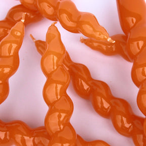 MÆGEN Spiral Taper Candles in Tangerine (3 Pack)