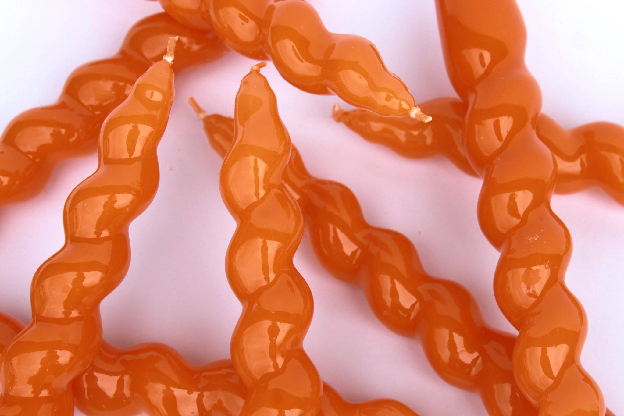 MÆGEN Spiral Taper Candles in Tangerine (3 Pack)
