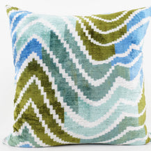 MD Home Handmade Ikat Silk/Velvet Pillowcase