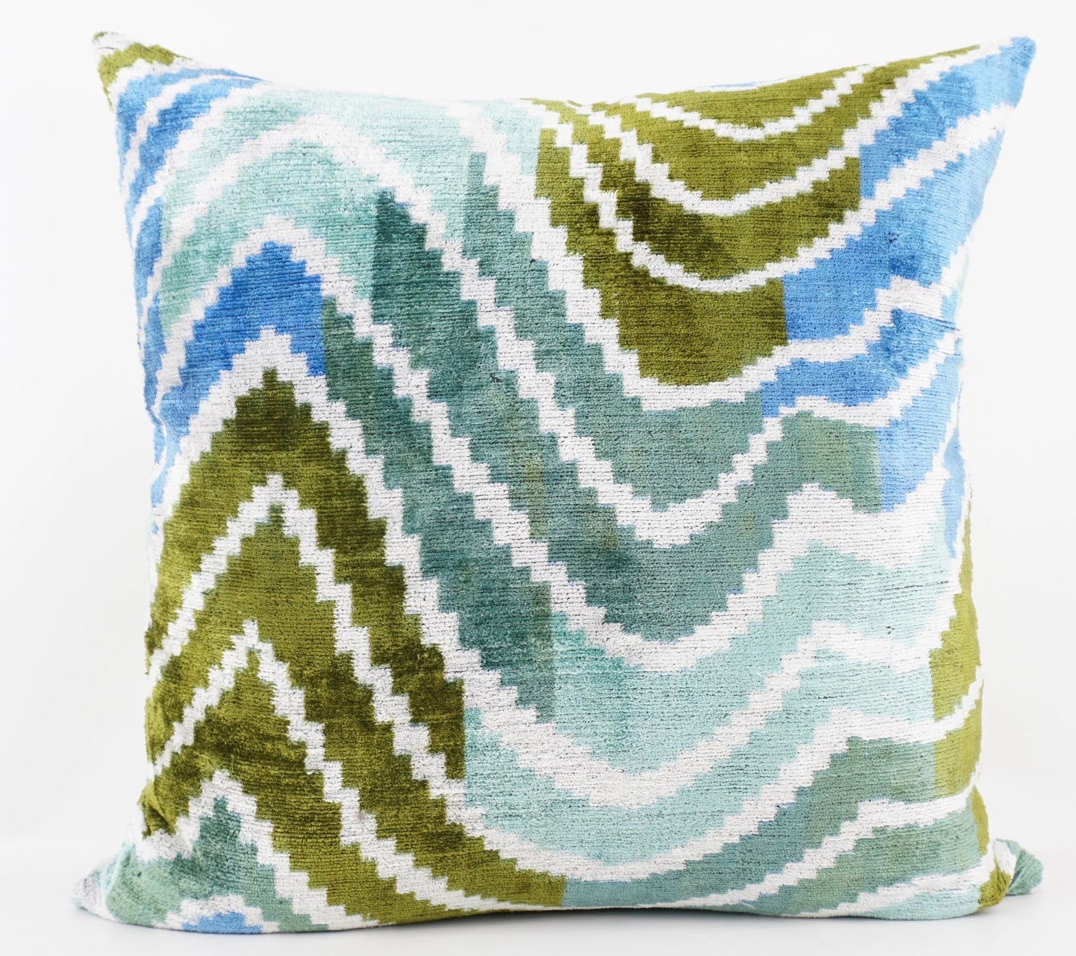 MD Home Handmade Ikat Silk/Velvet Pillowcase