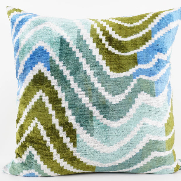 MD Home Handmade Ikat Silk/Velvet Pillowcase