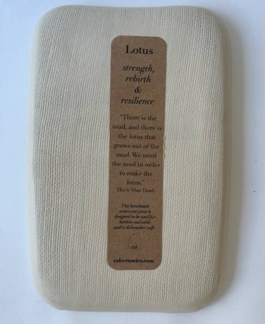 CSF Ceramics Rounded Tray: Lotus