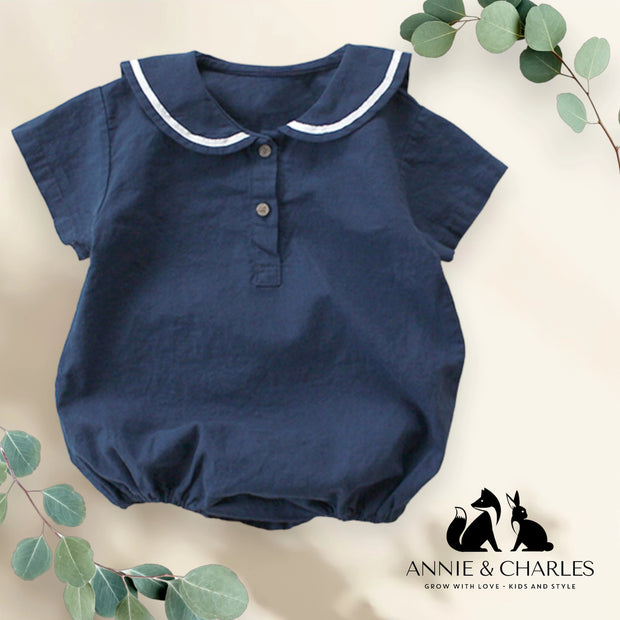 Annie & Charles® Organic Cotton Bloomer with Collar