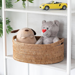 Artifacts Trading Company Rattan Oval Storage Basket