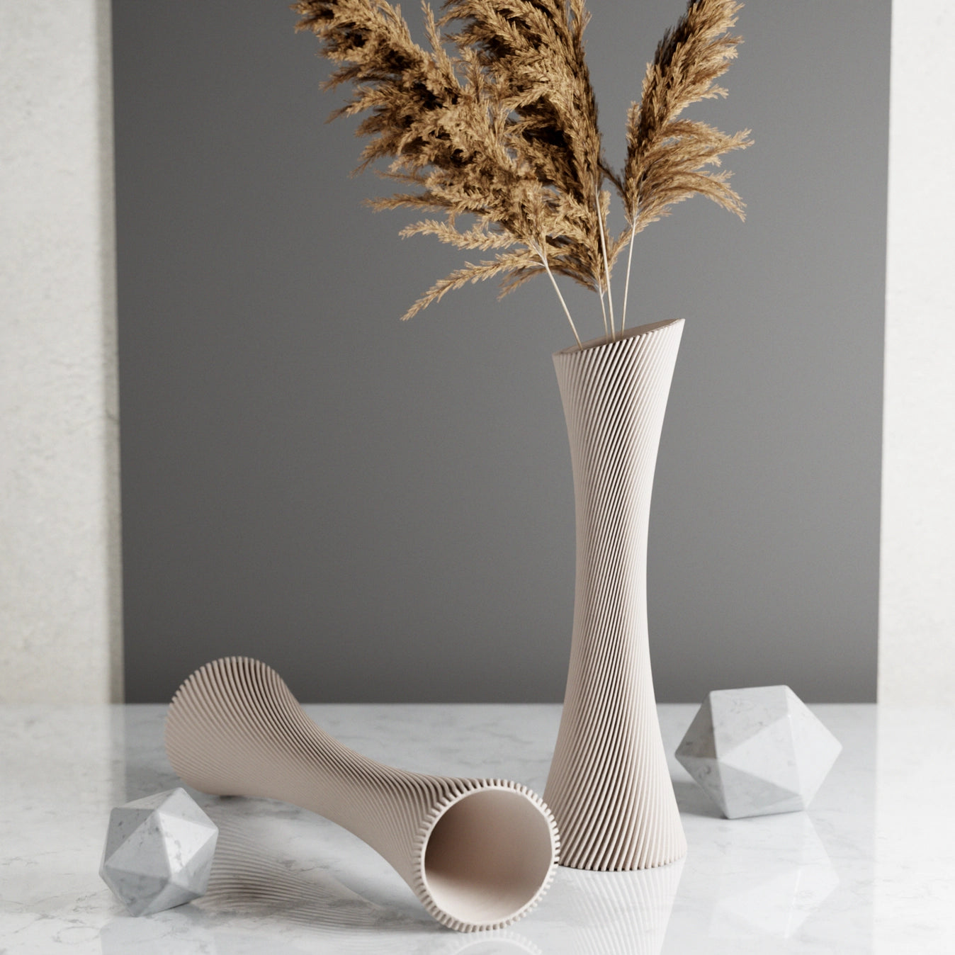 Modernized Pottery - Spiral Rose Vase