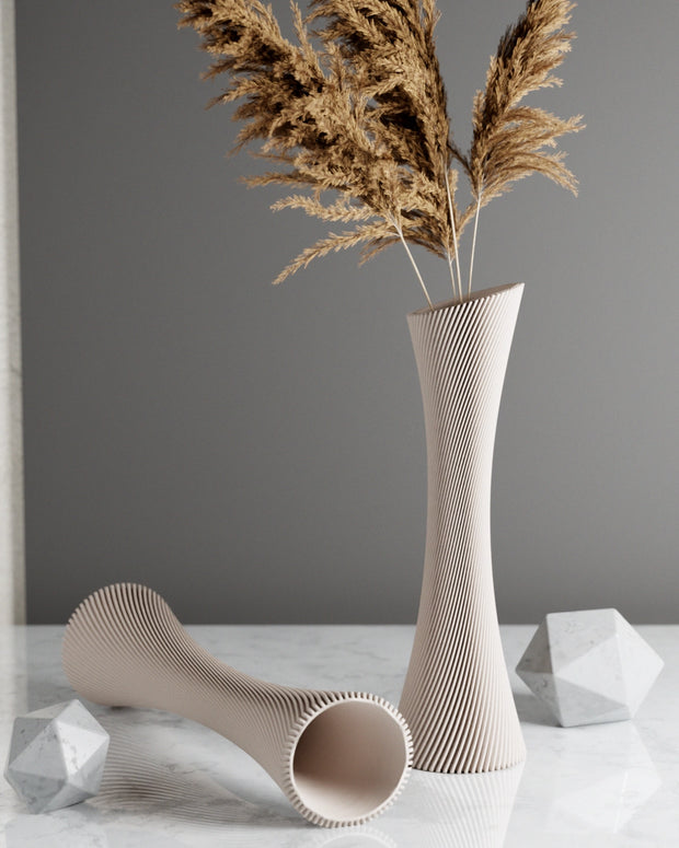 Modernized Pottery - Spiral Rose Vase