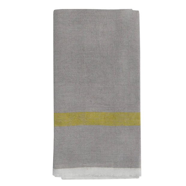 Caravan Home - Laundered Linen Grey/Lime Towels