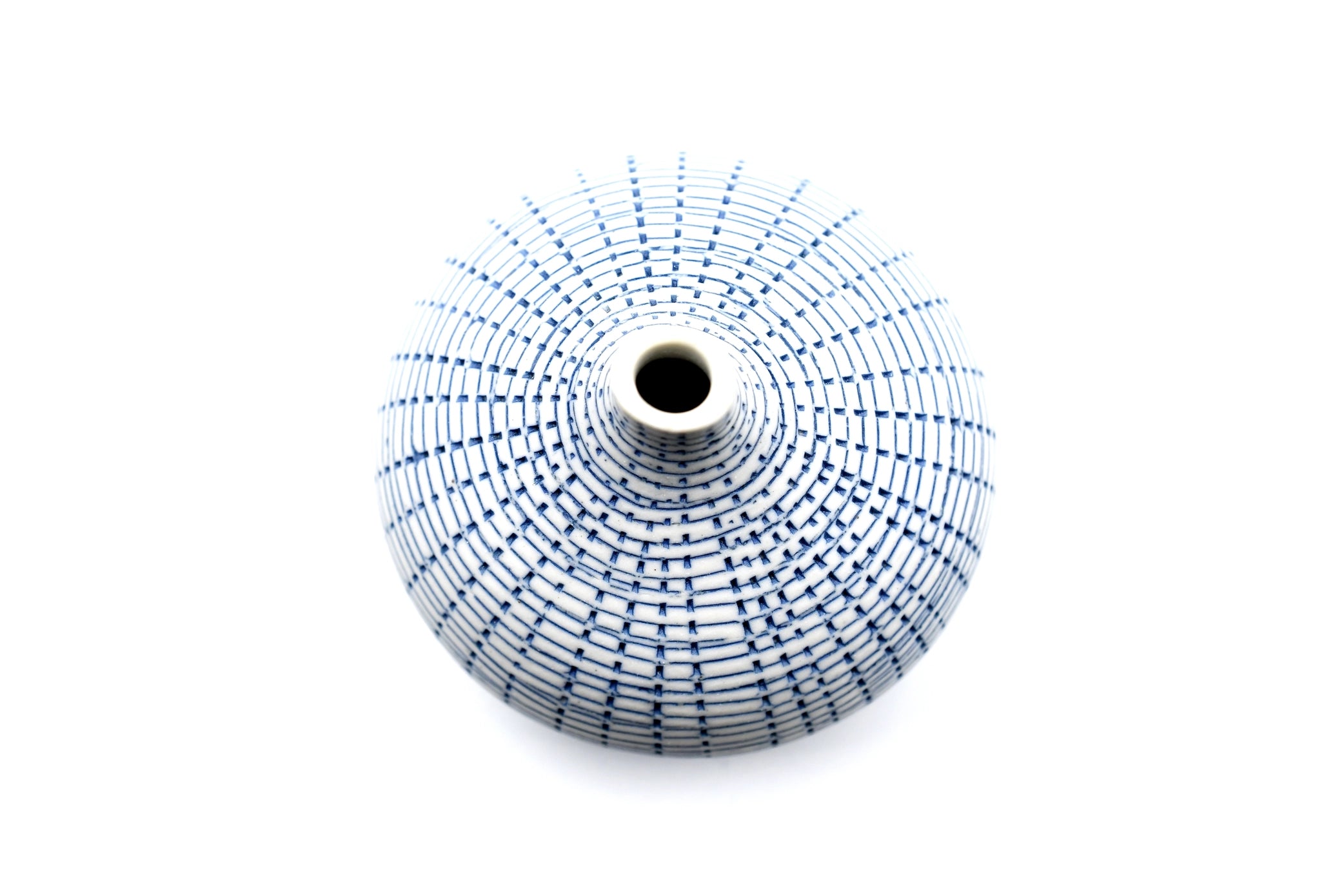 AFT Crosshatch Congo Tiny Porcelain Bud Vase