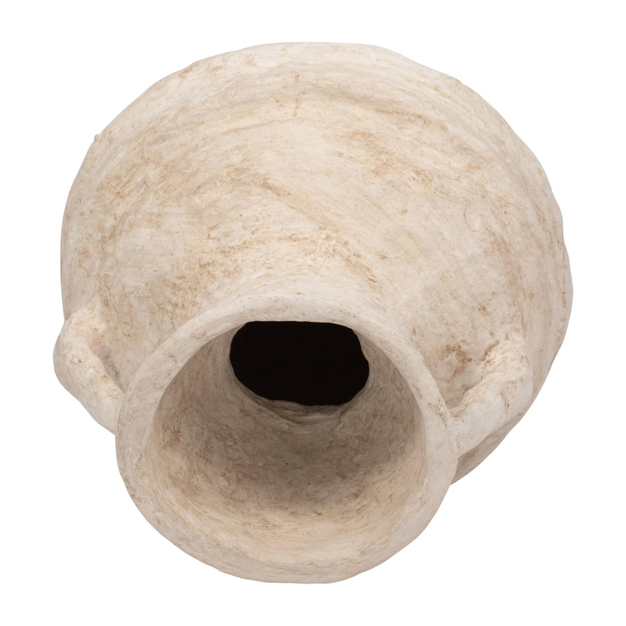 Sagebrook Home - Ceramic Paper Mache Handled Amphora Vase