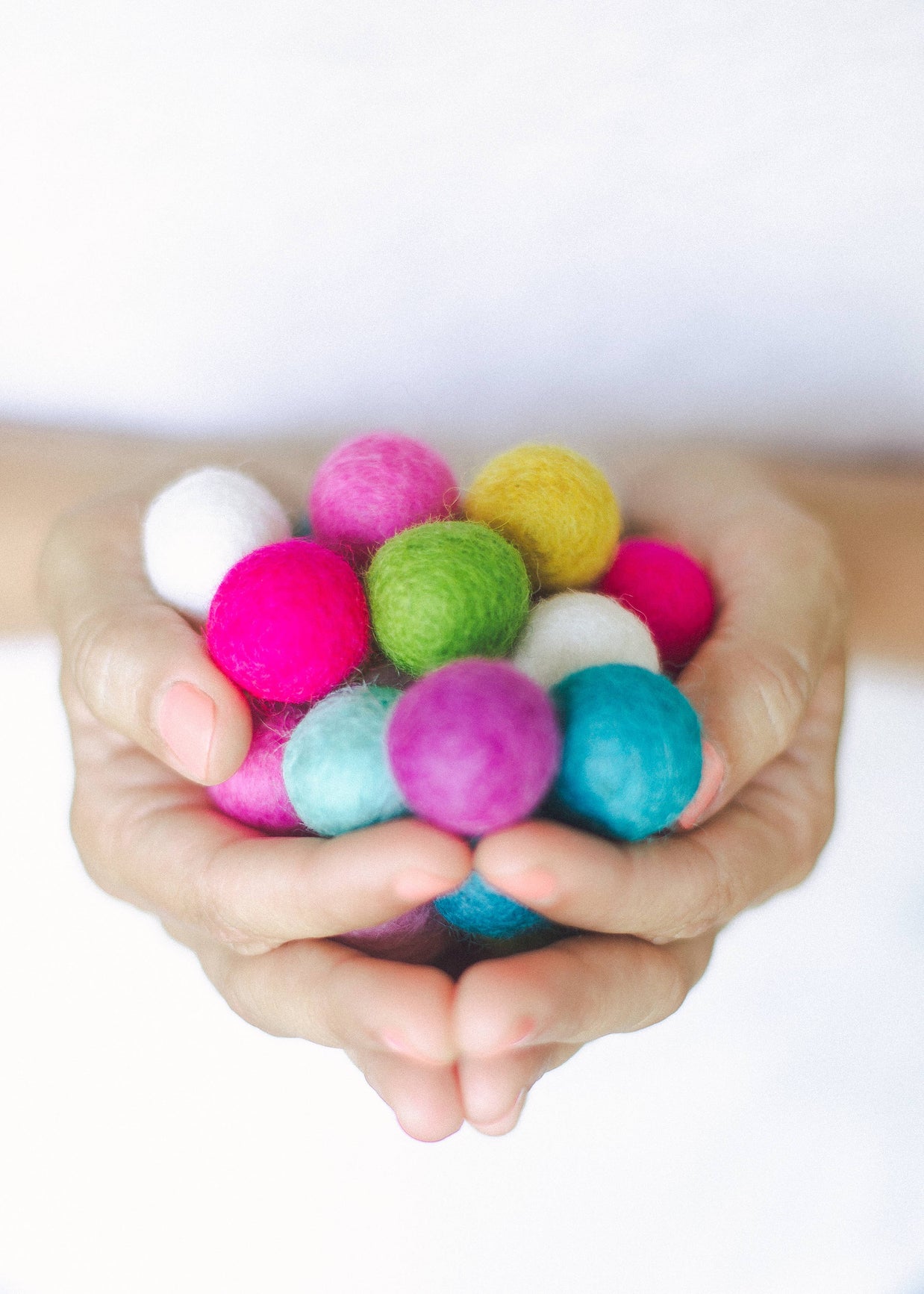 Hello Maypole Wood Slingshot and Felt Balls