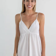 Amy White Cotton Nightgown