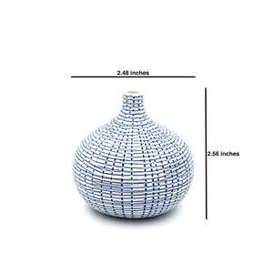 AFT Crosshatch Congo Tiny Porcelain Bud Vase