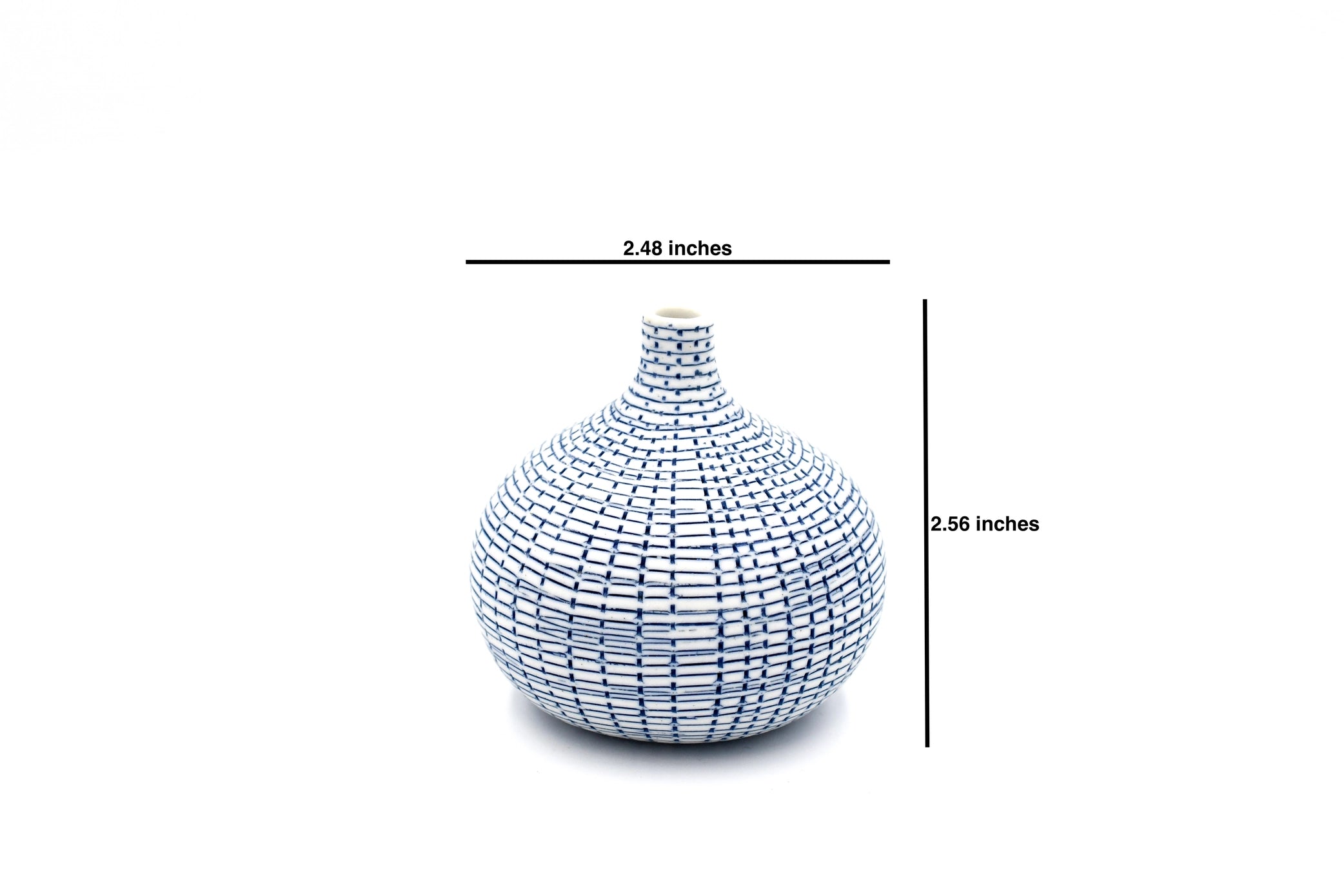 AFT Crosshatch Congo Tiny Porcelain Bud Vase