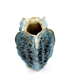 Luffa Tall Vase- Sea Blue