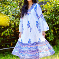 Dolma Frances Hand Block Printed Dress