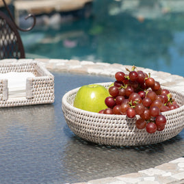 Artifacts Trading Company Rattan Everything Bowl Decorative Basket