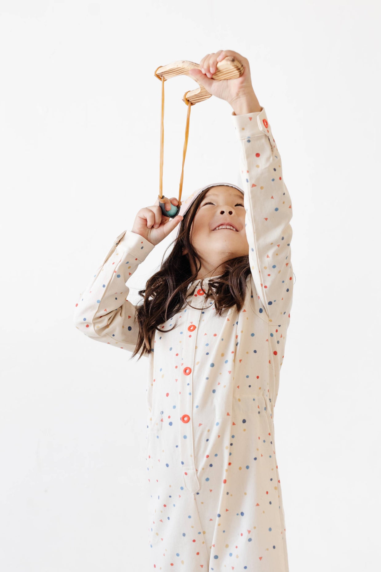 Hello Maypole Wood Slingshot and Felt Balls