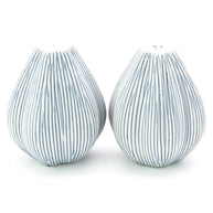 Art Floral Trading Champa Striped Porcelain Salt and Pepper Shaker Set