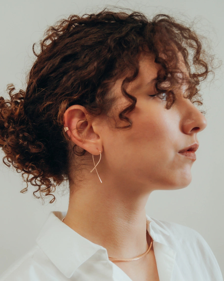 Ribbon Open Hoops