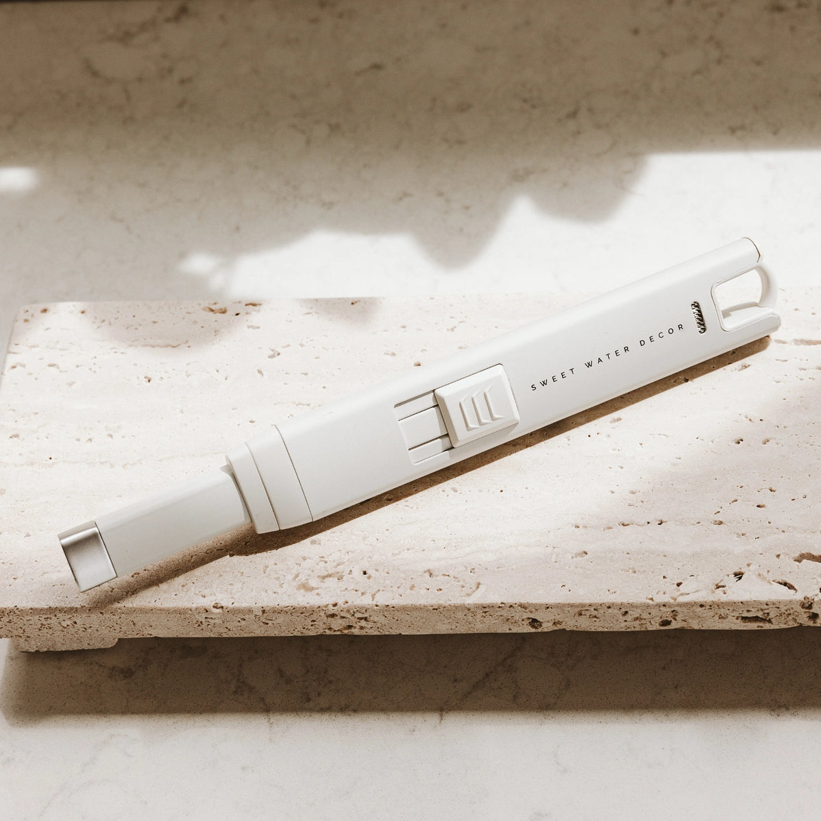 Sweet Water Decor - Slate White Large Rechargeable Electric Lighter