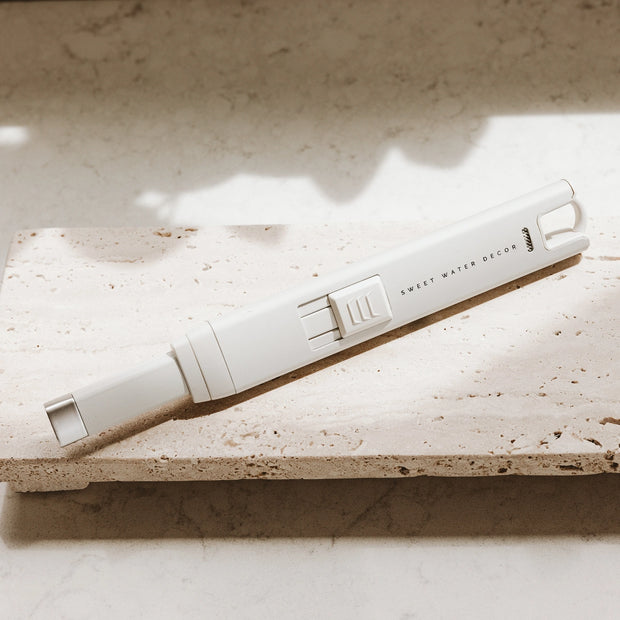 Sweet Water Decor - Slate White Large Rechargeable Electric Lighter