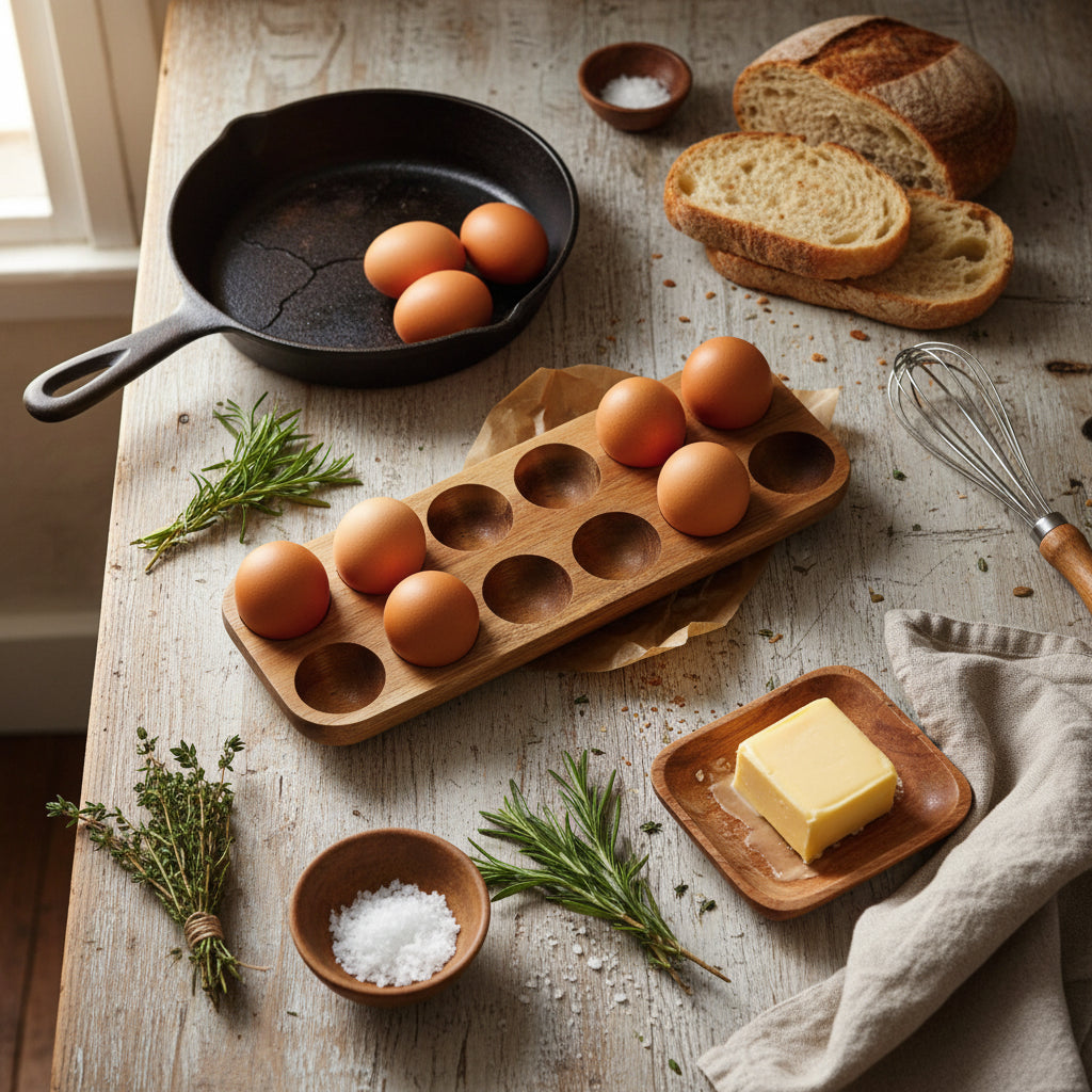 Wooden Egg Storage Tray