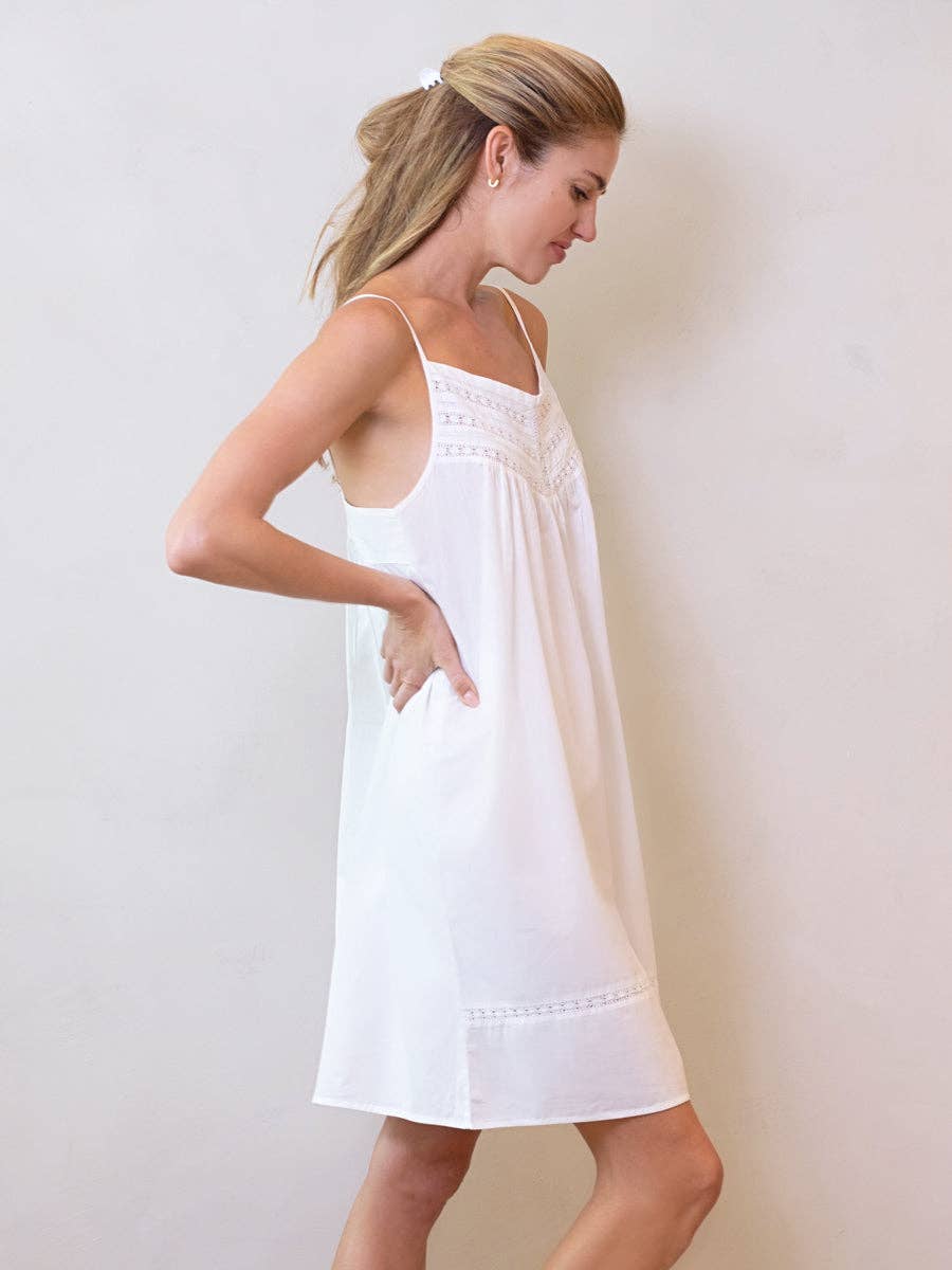 Scarlett White Cotton Nightgown