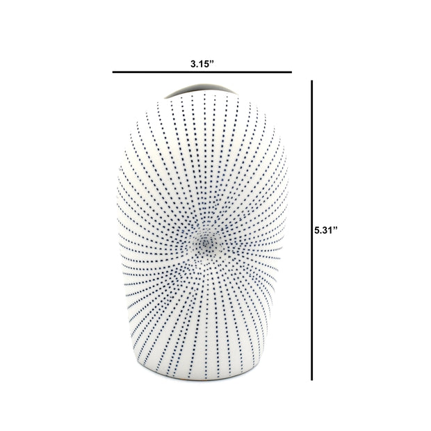 AFT Blue Dotted Diva Tall Mini S-Handcrafted Porcelain Bud Vase