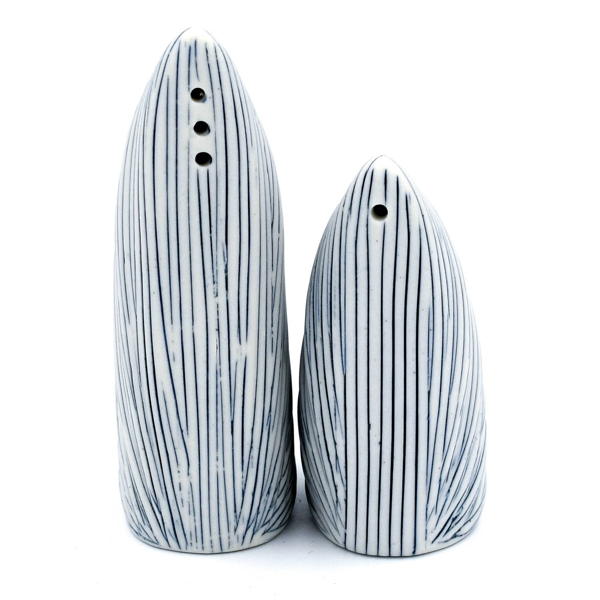 Art Floral Trading Striped Porcelain Salt and Pepper Shaker Set